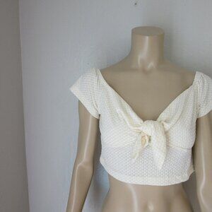 Cider Cream Color Size L Short Sleeve Crop Top